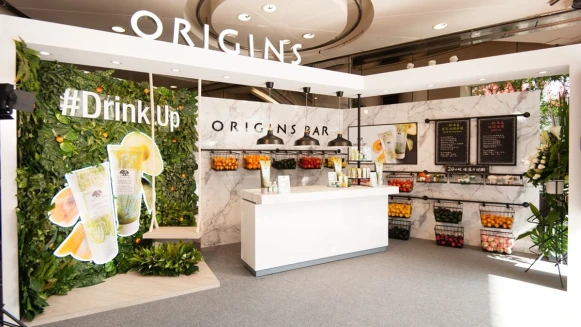 人生要加油，肌膚要加水！品木宣言限時快閃ORIGINS BAR一飲而盡吧幫肌膚立即補水