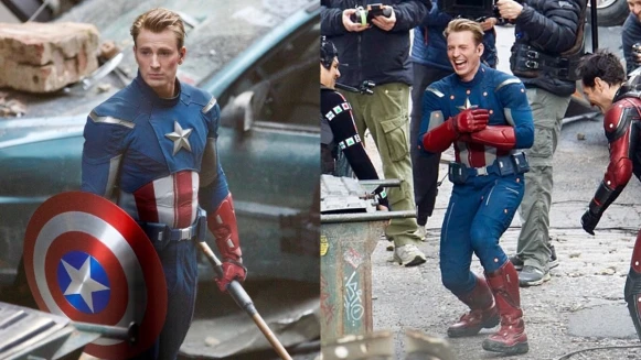 被賜死還是穿越?「美國隊長」克里斯伊凡換上舊制服,《復仇者聯盟4》最新片場照曝光