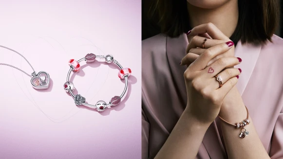 愛心鎖頭、火辣唇印...PANDORA最新情人節系列充滿迷人的戀愛氣息