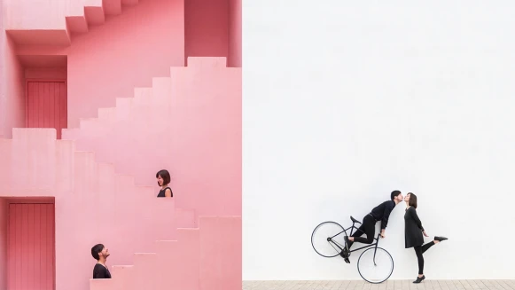 每張照片都好可愛！翻玩建築的西班牙網紅情侶檔 Daniel Rueda &amp; Anna Devis