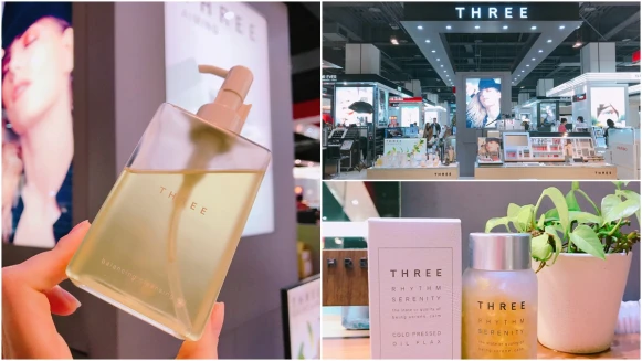 「保養、彩妝全系列品項最完整」最像日本當地的櫃位設計THREE新光三越A8默默賣翻TOP3一定要筆記