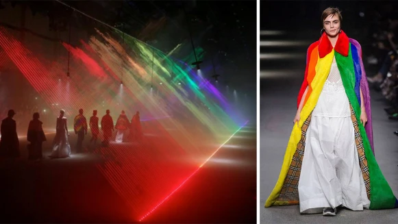 【倫敦時裝週】感動到眼淚快掉下來！當彩虹旗幟在Burberry秀場飄揚並閃閃發亮