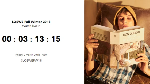 【Live】線上看！LOEWE 2018秋冬大秀，將在3/2下午4點半登場