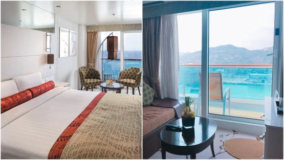 陽光海景、神秘黑幕盡收眼簾！歌詩達郵輪新浪漫號的豪華全景陽台房，快跟編來住住看