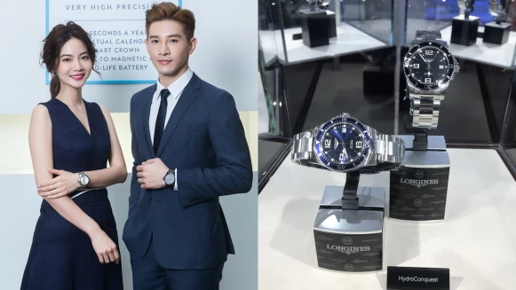 甜美女神曾之喬私下愛運動、愛耍酷！浪琴表全新征服者系列打造自動校時、率性全黑運動風腕錶