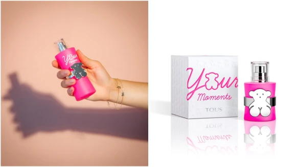 桃紅色外衣繫上淘氣小熊腰帶更加俏皮！TOUS推出全新香氛「淘醉時氛女性淡香水」