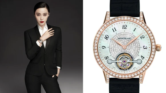 太帥氣！范爺范冰冰出任萬寶龍（Montblanc）全球品牌大使，俐落西裝搭配陀飛輪機械錶款演繹自信女人味