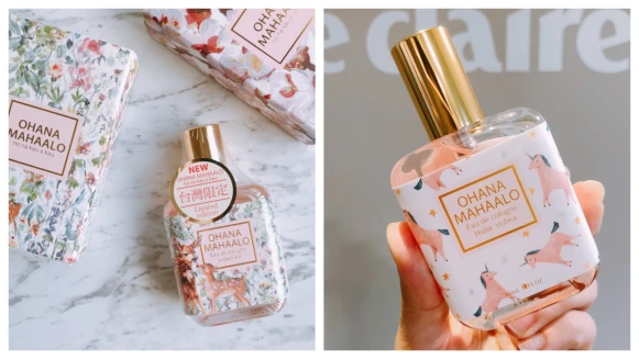 來自日本的夢幻輕香水OHANA MAHAALO，有專為台灣出的夢幻小鹿與桐花香水，2週年還有限量紀念鐵盒