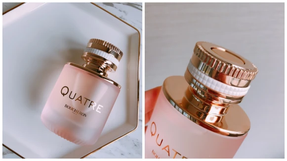 把BOUCHERON經典的戒指放在上面好浪漫！QUATRE系列推出全新玫瑰之戀淡香精，是愛情的味道