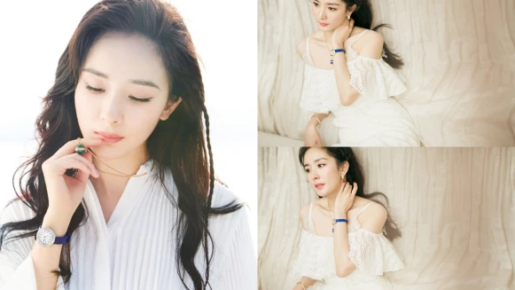 Piaget時尚大使楊冪全新形象曝光，陽光、沙灘與珠寶...海天一色的畫面太唯美！