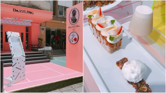 玫瑰花座椅、幾何霓虹燈飾、太空銀冷調包廂…法式蜜糖Dazzling Café打造全新Badass Babes Club概念店