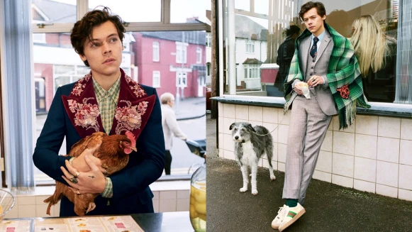 Harry Styles帥翻詮釋Gucci秋冬西服！俏皮與紳士的反轉個性體驗英式愜意生活