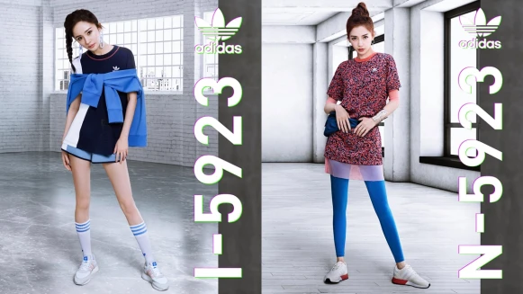 超美玫瑰粉讓人少女心噴發！楊冪、潮模Adrianne Ho 帥氣詮釋 adidas Originals全新復古休閒鞋