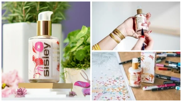 瓶身彩繪著柔和花卉與蝴蝶～38年經典Sisley全能乳液首度聯手藝術家推出限量包裝