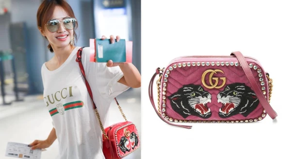 是台灣限定的粉紅色版本！Gucci 以古馳花園為靈感的GG Marmont新包款一覽