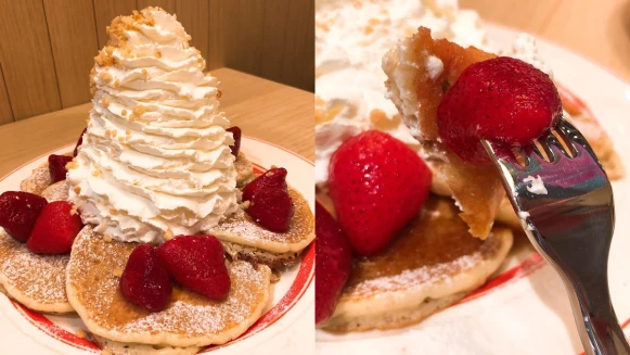 15公分高的超澎湃鮮奶油火山！日本超夯排隊鬆餅Eggs&#039;n Things來了，首店就在信義區微風松高