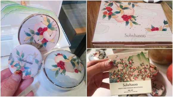 今年更美！雪花秀年度限量桃源仙境系列，首度推出「蜜粉頰彩盤」，香檳蜜桃色腮紅必收～