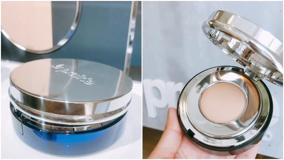比一般氣墊厲害的la prairie魚子精萃智慧粉底，真空濾網讓每次用到的粉底都是新鮮的，還有超高保養+遮瑕力