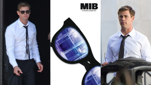 白襯衫、墨鏡根本帥度破表!雷神克里斯漢斯沃攜手最強老爸連恩尼遜主演《MIB星際戰警:跨國行動》