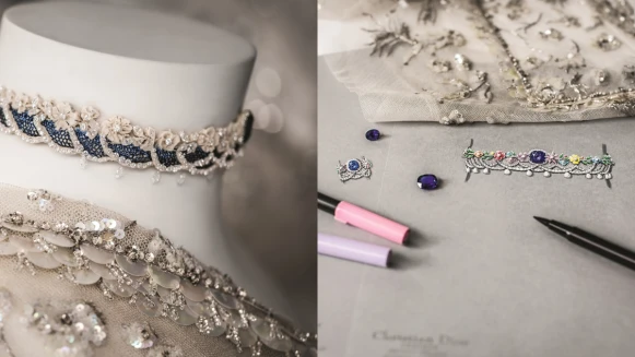 全新Dior Dior Dior高級珠寶系列，以細膩精美的蕾絲樣貌牽引你的視覺感受！