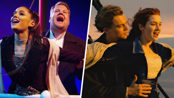 Ariana與James超神!化身傑克&蘿絲,飆13首人氣歌曲,5分鐘演完精華版《鐵達尼號》~