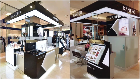 全台第一櫃開在台中！集合保養、底妝、彩妝全系列完整品項，黑白設計的KANEBO專櫃新登場
