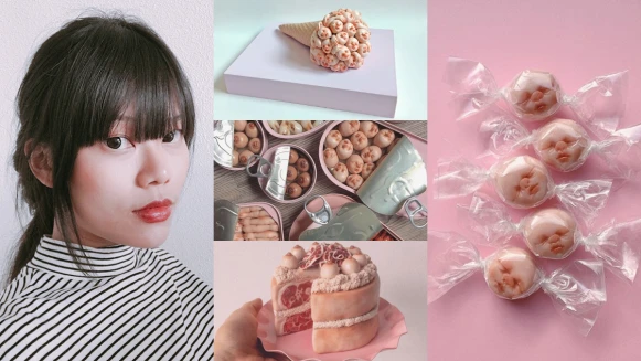  可愛又可怕的她！新加坡藝術家 Qimmy Shimmy，話題創作 嬰兒罐頭、心臟蛋糕 既獵奇又時髦~ 