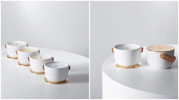 「白陶瓷加上皮革提把好有質感」LV路易威登第一次推出香氛蠟燭，花園氣息就是我們最愛的優雅玫瑰香