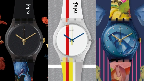 蒙德里安的經典抽象畫、 凡德阿斯特的細膩花卉、法蘭茲馬克的彩繪，這一季都成為了Swatch手錶的藝術設計靈感！