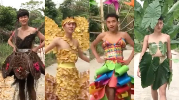 農村也有維密天使？環保版「維多利亞秘密大秀」超有才發表中，風車那套可以直接上台了！