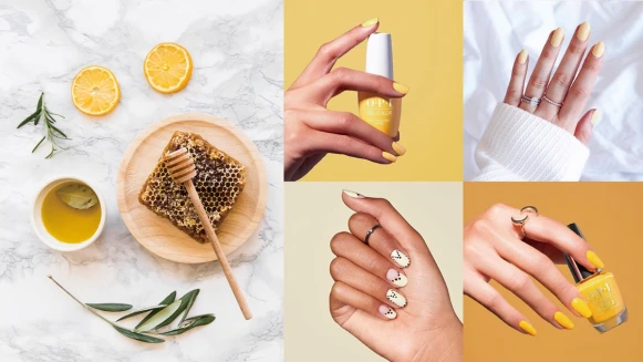 連指尖也要來一杯!盤點6款最火紅的「蜂蜜檸檬色」指彩