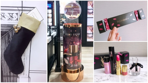 YSL台北101旗艦店滿一週年推限量禮盒與唇膏刻字活動，12月熱鬧活動還有還有Bobbi Brown雪花樂透機、Jo Malone London推出限定「黑色耶誕襪」