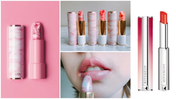 大理石紋、粉紅漸層美得太逼人！2019地表最美潤色護唇膏有蘭蔻絕對完美玫瑰大理石、紀梵希粉紅漸層小羊皮潤唇膏