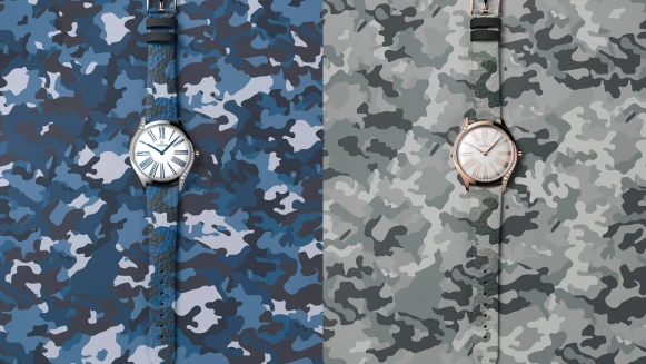 Omega 歐米茄碟飛系列Trésor腕錶換上迷彩錶帶，優雅氣質混搭街頭感，又美又酷超時髦！