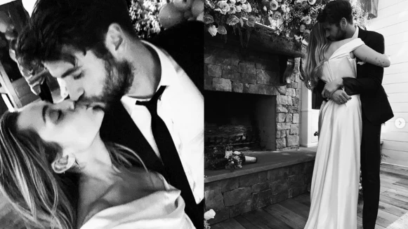 26歲麥莉真的結婚啦!交往9年、曾分手悔婚......低調嫁「雷神弟」甜蜜擁吻