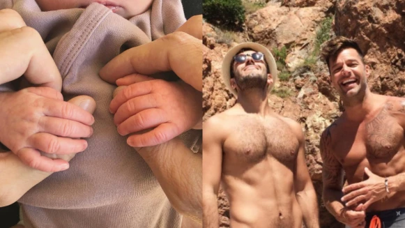 「2019年最棒的禮物!」47歲瑞奇馬汀與帥老公IG幸福曬寶貝女兒