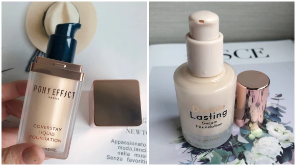 零整形就有江南美人的無暇肌，韓妞底妝：PONY EFFECT 絕對遮瑕隱形粉底、ETUDE HOUSE長效待肌～光澤透顏精華粉底