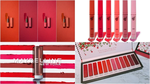 CP值也太高的開架唇彩集合！高討論度1028唇迷心竅好色唇膏、超霧感Za造霧者艷色唇釉、濾鏡感媚比琳緞光絲柔唇膏、水潤感CLIO激蜜吻痕緞光唇釉、超齊全Etude House完美色計唇彩盤