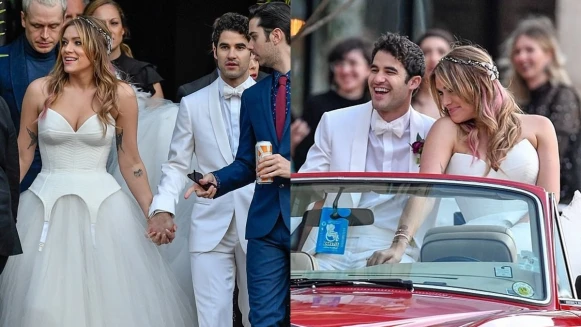 《歡樂合唱團》大帥哥達倫克里斯結婚了！與交往8年女友紐奧良辦婚禮，全白西裝根本帥爆