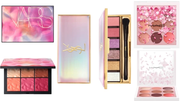 一年就等這一盤！NARS粉紅水波紋六色頰彩盤、YSL霓光六色彩妝盤、MAC櫻花眼影盤 