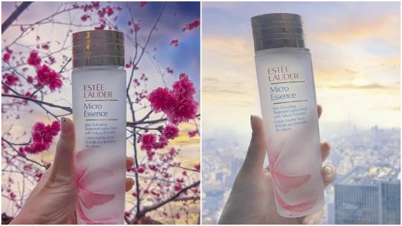 IG美一波！用「滿滿櫻花酵母精華」餵養春天肌膚～全新雅詩蘭黛「微分子肌底原生露櫻花輕盈版」即將成為打卡美物