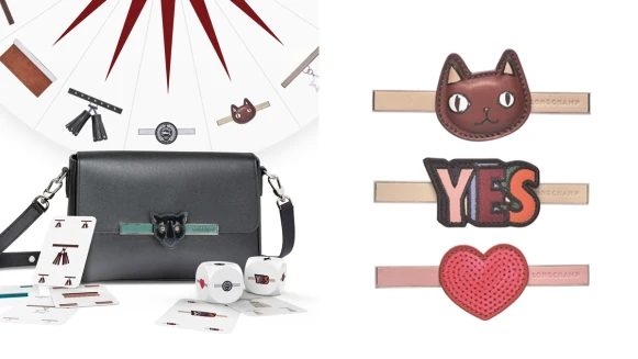 超萌貓咪、亮片愛心…要什麼釦牌自己配！Longchamp全新推出Game On系列小方包