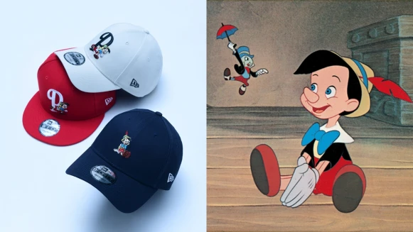 四個顏色都百搭！NEW ERA洋基帽聯名《木偶奇遇記》推出超可愛小木偶帽子