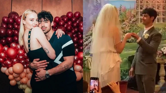 《冰與火之歌》蘇菲特納結婚了！與未婚夫喬強納斯秘密舉辦婚禮，披白紗絕美畫面曝光