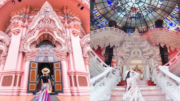  太美了！泰國曼谷粉紅「三頭象神博物館」，趕緊收進各位的必訪清單！