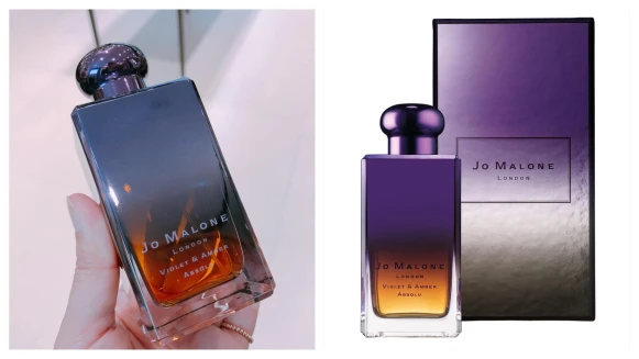 Jo Malone London香氛精粹第二瓶成員「紫羅蘭與琥珀精粹」再用紫色X金色的漸層瓶身迷倒大家,全台只在這個專櫃獨賣