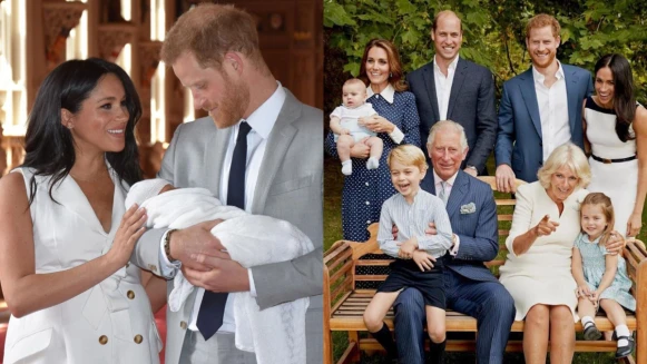 終於亮相!哈利王子攜梅根王妃,超可愛「小亞契」現身,皇家萌娃團再添生力軍~