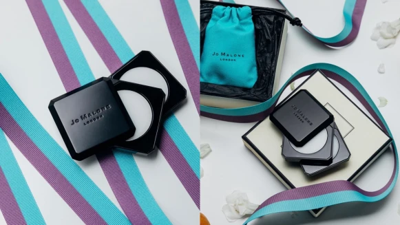 Jo Malone London香氛調合盤推出絕美湖水綠X莓果紫包裝,全球獨家的莫莉聯名限定版香膏只有台灣買得到