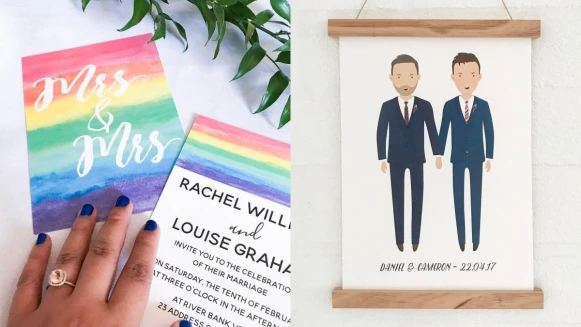 準備收彩虹炸彈囉！專屬同志Couple的10款超夢幻喜帖特搜