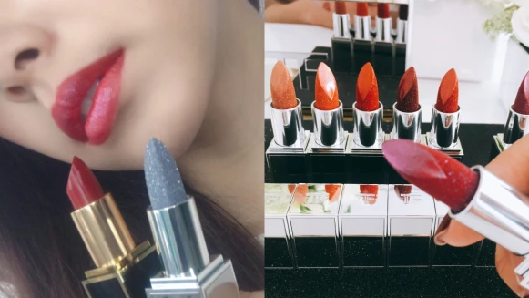 TOM FORD首支銀管登場！#08櫻桃紅點綴星辰亮粉 擦上肌膚超級顯白！